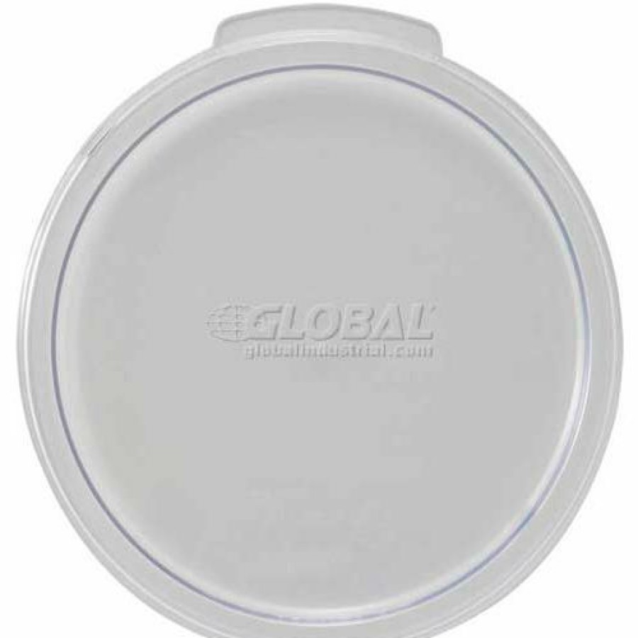 Containers & Organizers * | Winco Pcrc-24C Round Cover, Fits 2 & 4 Qt, Clear, Polycarbonate Pkg Qty 12