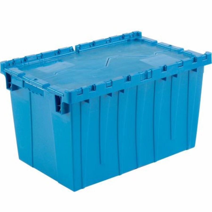 Containers & Organizers * | Global Industrial Plastic Attached Lid Shipping & Storage Container 25-1/4 16-1/4 13-3/4 Blue