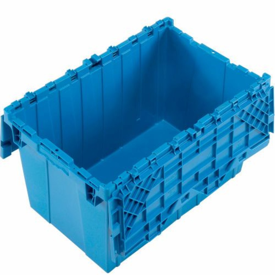 Containers & Organizers * | Global Industrial Plastic Attached Lid Shipping & Storage Container 25-1/4 16-1/4 13-3/4 Blue