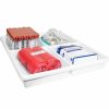 Containers & Organizers * | Trippnt White Polystyrene Big 4 Compartment Drawer Organizer, 19"W X 18"D X 2"H