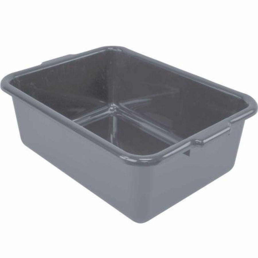 Containers & Organizers * | Quantum Storage Systems Quantum Bussing Tub, 21"L X 15"W X 7"H Flat Bottom Bus Box, Polypropylene, Gray Pkg Qty 12