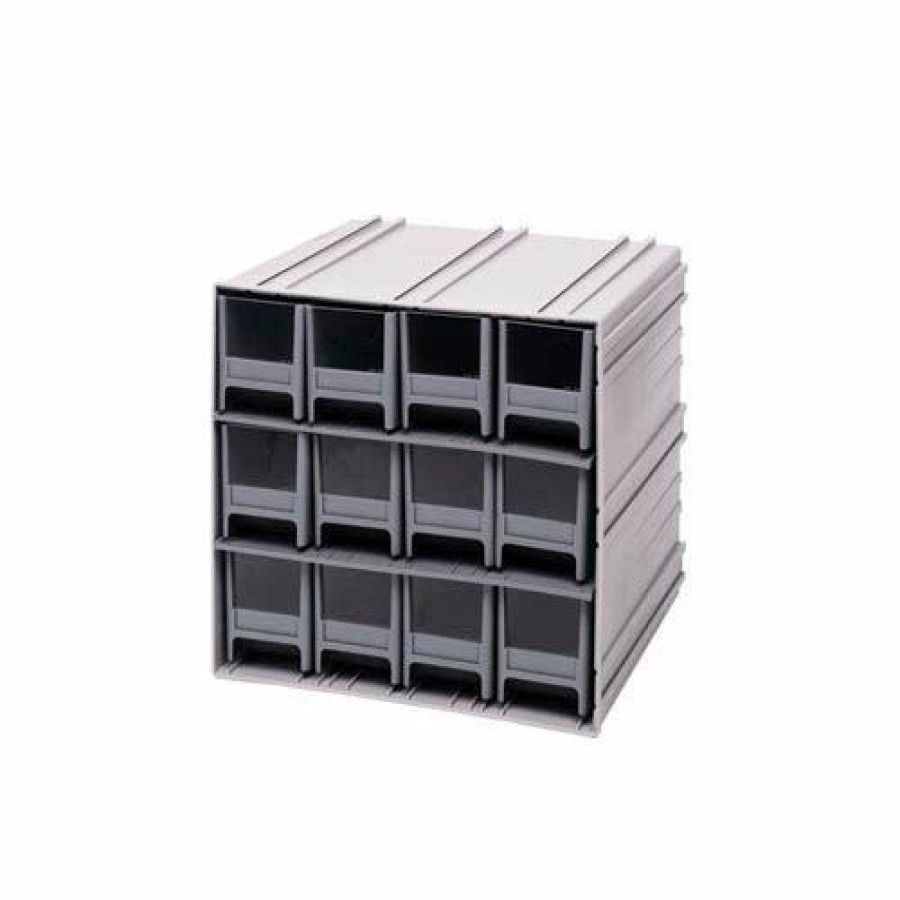 Containers & Organizers * | Quantum Storage Systems Quantum Interlocking Storage Cabinet Qic-122 11-3/4"Wx11-3/8"Dx11"H 12 Ivory Drawers