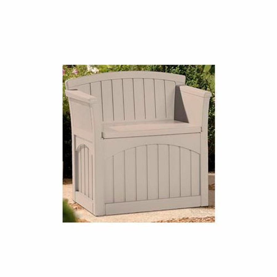 Containers & Organizers * | Suncast Pb2600 Patio Seat And Deck Box 31 Gallon