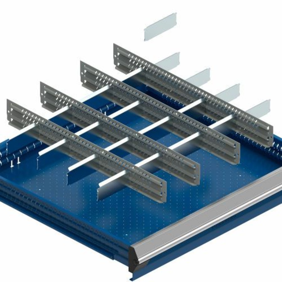 Containers & Organizers * | Rousseau Metal Drawer Divider Kit For 30"W Modular Drawer Cabinet, 6" Drawer Height, 20 Compartments