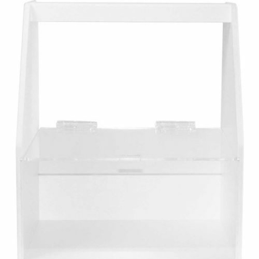 Containers & Organizers * | Trippnt White Pvc And Acrylic Single Pipette Workstation, 9"W X 7"D X 10"H