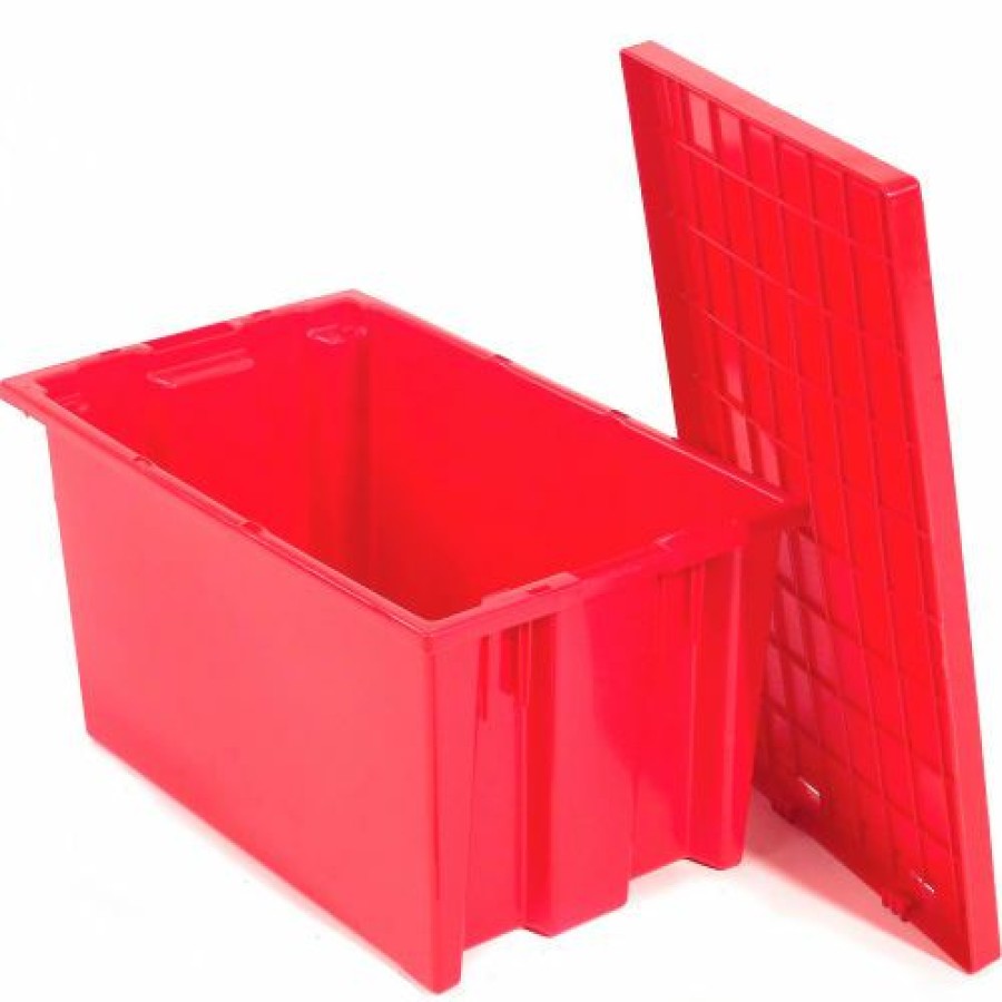 Containers & Organizers * | Akro-Mils Nest & Stack Tote 35185 18"L X 11"W X 9"H, Red Pkg Qty 6