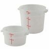 Containers & Organizers * | Winco Pprc-1W Pp Round Storage Container, Polypropelyne, White Pkg Qty 48