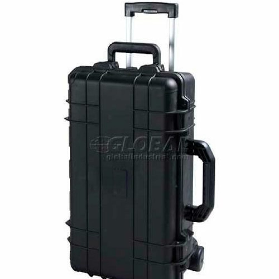 Containers & Organizers * | Tz Case Cape Buffalo Waterproof Utility Cases, Molded Utility Case W/Wheels, 22"L X 14"W X 9"H, Black