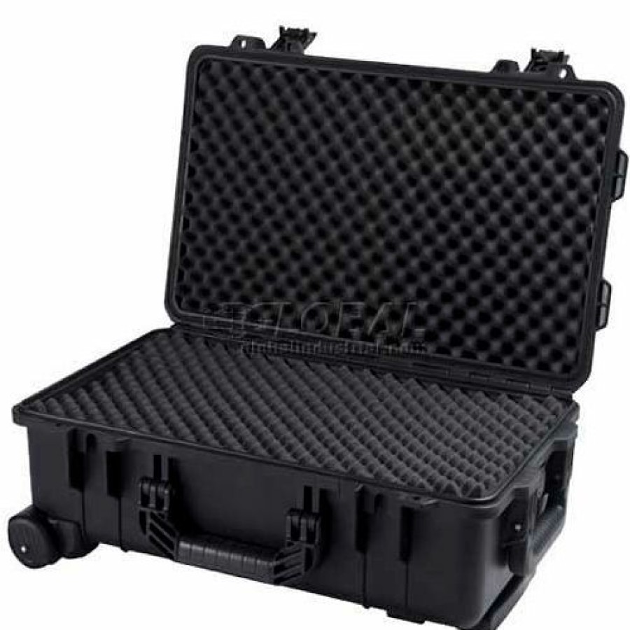 Containers & Organizers * | Tz Case Cape Buffalo Waterproof Utility Cases, Molded Utility Case W/Wheels, 22"L X 14"W X 9"H, Black