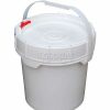 Containers & Organizers * | Vestil 3.5 Gallon Screw-Top Plastic Pail & Lid Pail-Scr-35-W White