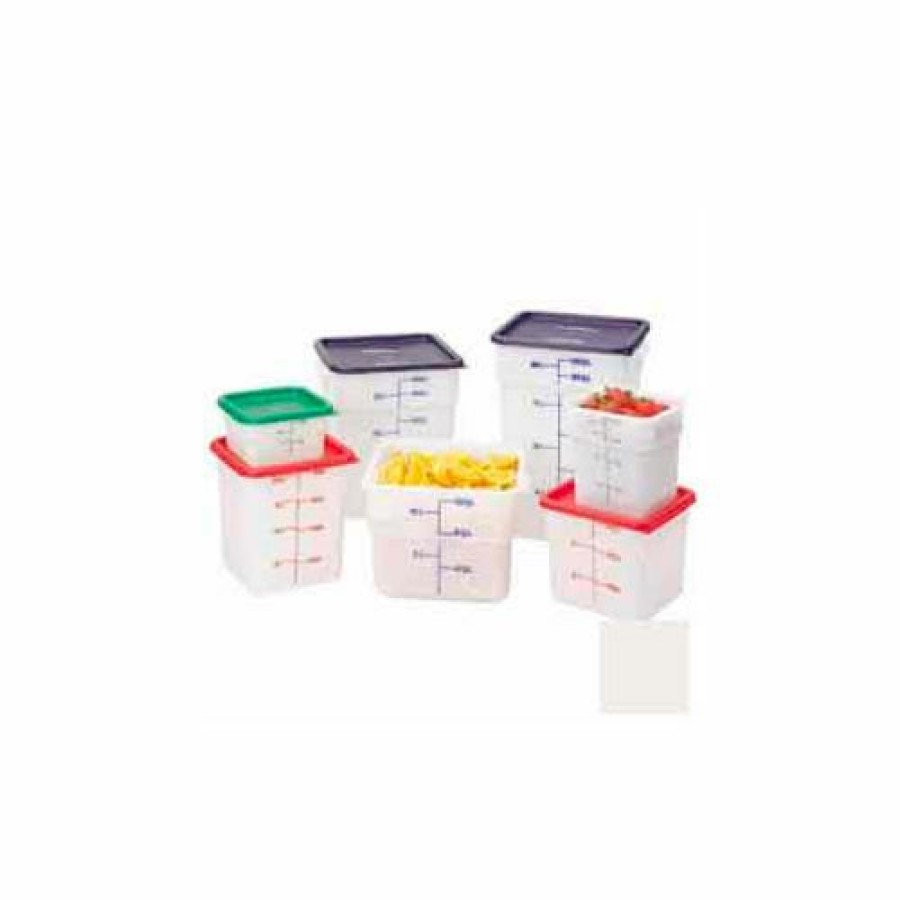 Containers & Organizers * | Cambro 2Sfsp148 Square Food Container, 2 Qt., 7-1/4 X 7-1/4 X 4, White, Green Gradation Pkg Qty 6