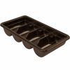 Containers & Organizers * | Quantum Storage Systems Quantum Four Compartment Cutlery Box, 20-7/16"L X 11-3/8"W X 3-3/4"H, Polypropylene, Brown Pkg Qty 12