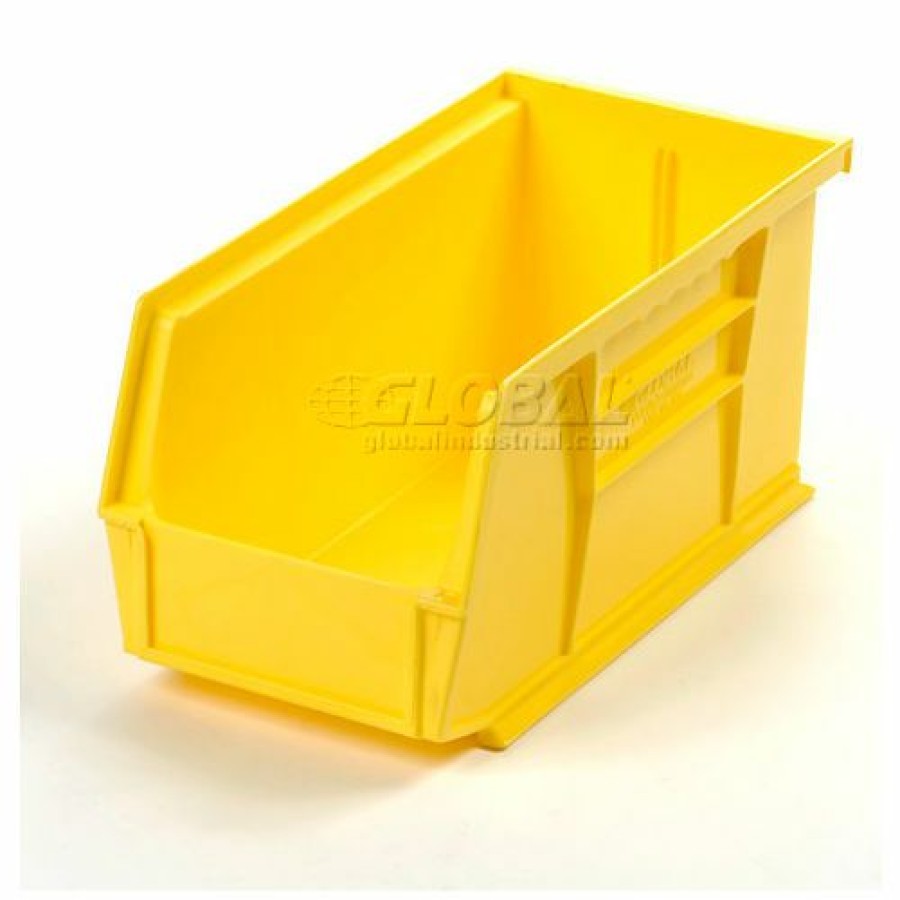 Containers & Organizers * | Global Industrial Plastic Stack & Hang Bin, 5-1/2"W X 10-7/8"D X 5"H, Yellow Pkg Qty 12