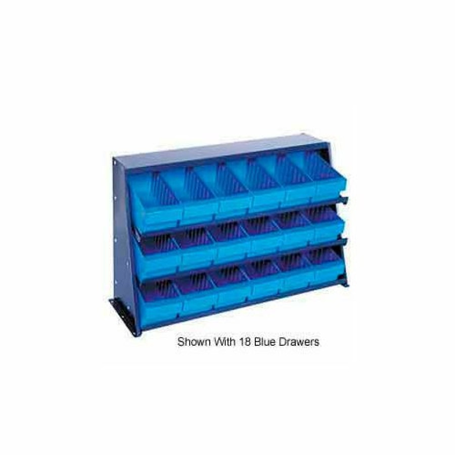 Containers & Organizers * | Quantum Storage Systems Quantum Qprha-701 Bench Rack 12"X36"X21" With 12 Red Euro Drawers