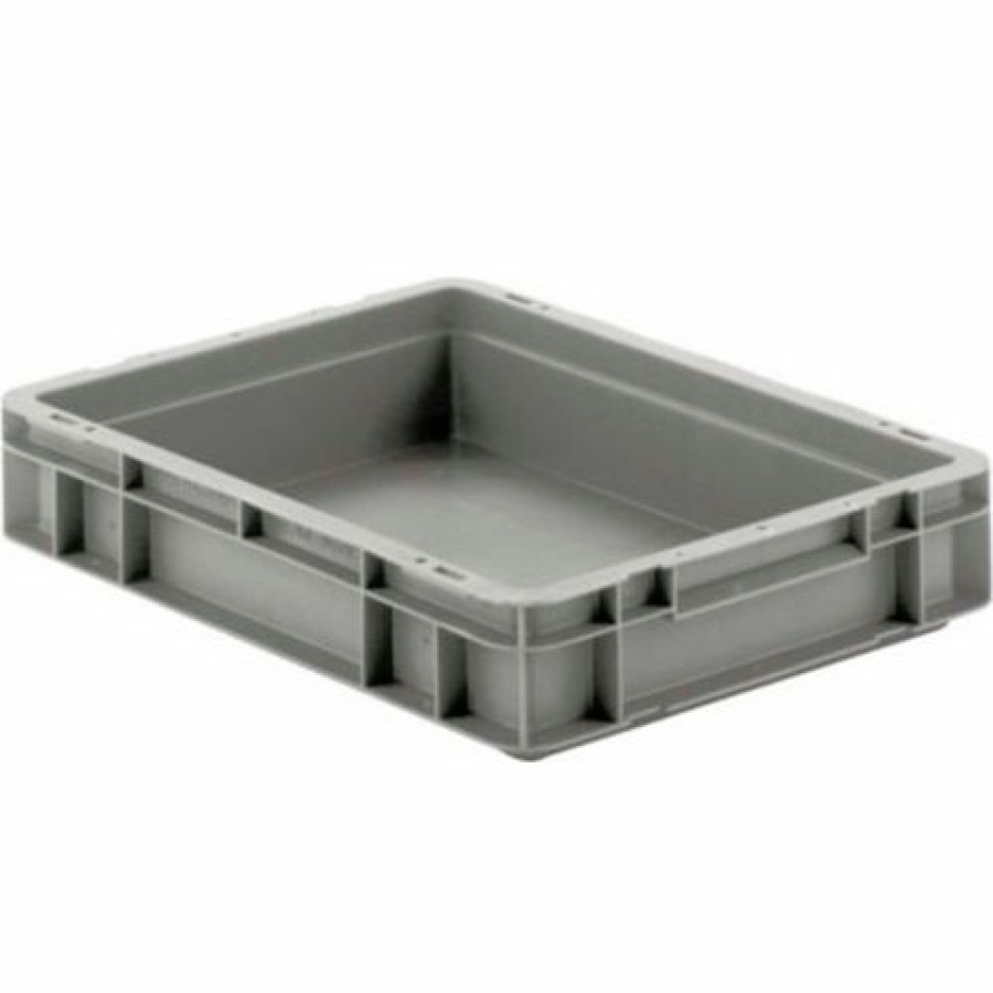 Containers & Organizers * | Ssi Schaefer Euro-Fix Solid Container Ef4070 16" X 12" X 3", Gray