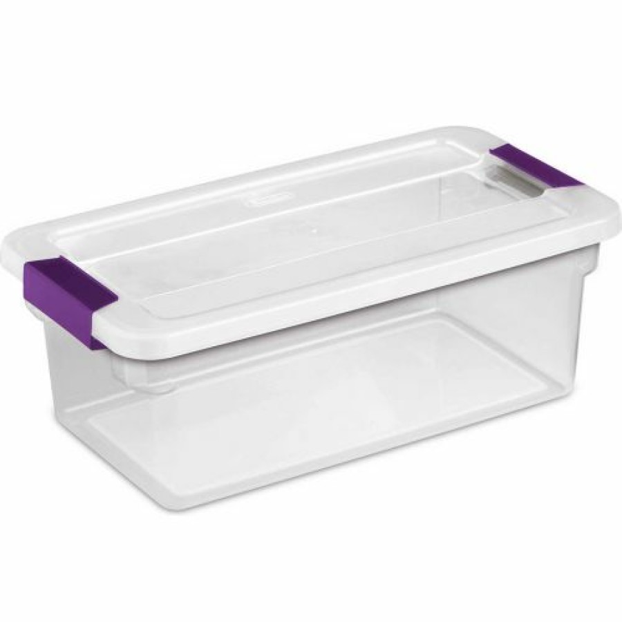 Containers & Organizers * | Sterilite Clearview Storage Box With Latched Lid 17511712 6 Qt. 14-1/8"L X 7-7/8"W X 4-7/8"H Pkg Qty 12