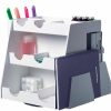 Containers & Organizers * | Trippnt White Pvc Rotating Multi-Compartment Workstation, 15"W X 13"D X 13"H