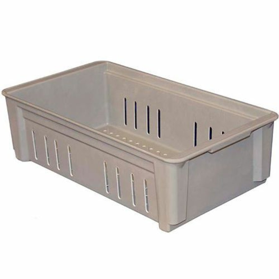 Containers & Organizers * | Mfg Tray Molded Fiberglass Toteline Stacking Wash Box 814248 20-3/4"L X 11-1/4"W X 5"H, Gray