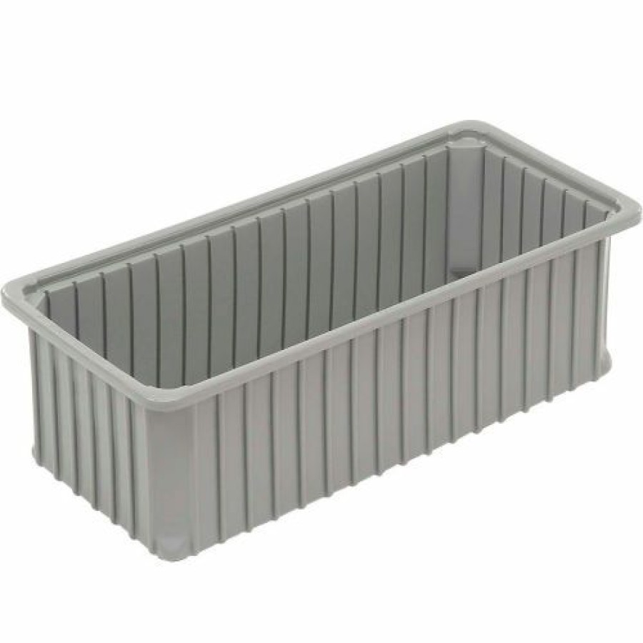 Containers & Organizers * | Dandux Dividable Stackable Plastic Box 50P0224080 24"L X 11"W X 8"H, Gray