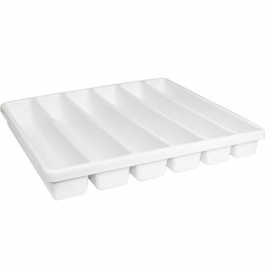 Containers & Organizers * | Trippnt White Polystyrene Big 6 Compartment Drawer Organizer, 19"W X 18"D X 2"H