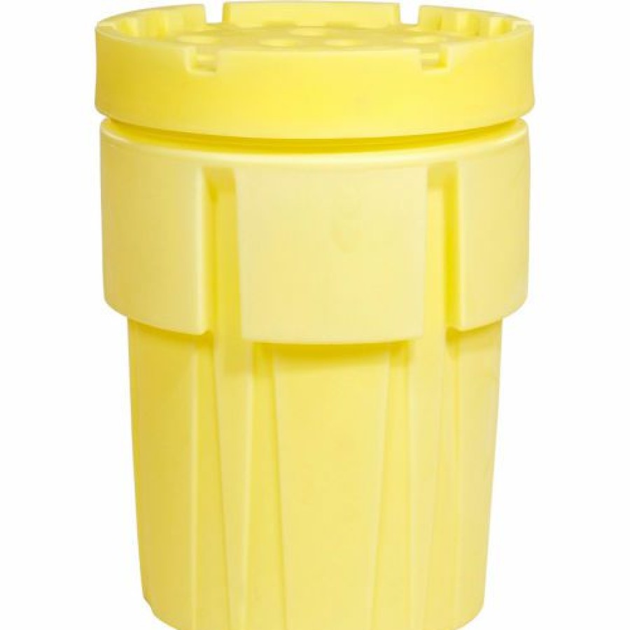 Containers & Organizers * | Spilltech 95 Gallon Overpack Salvage Drum With Lid A95Over Polyethylene Yellow