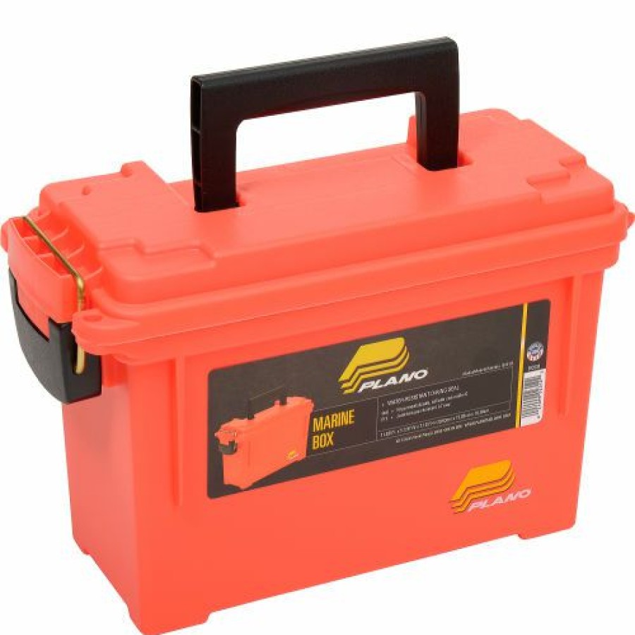 Containers & Organizers * | Plano Molding 131252 Marine Emergency Box 11-5/8"L X 5-1/8"W X 7-1/8"H, Orange Pkg Qty 6