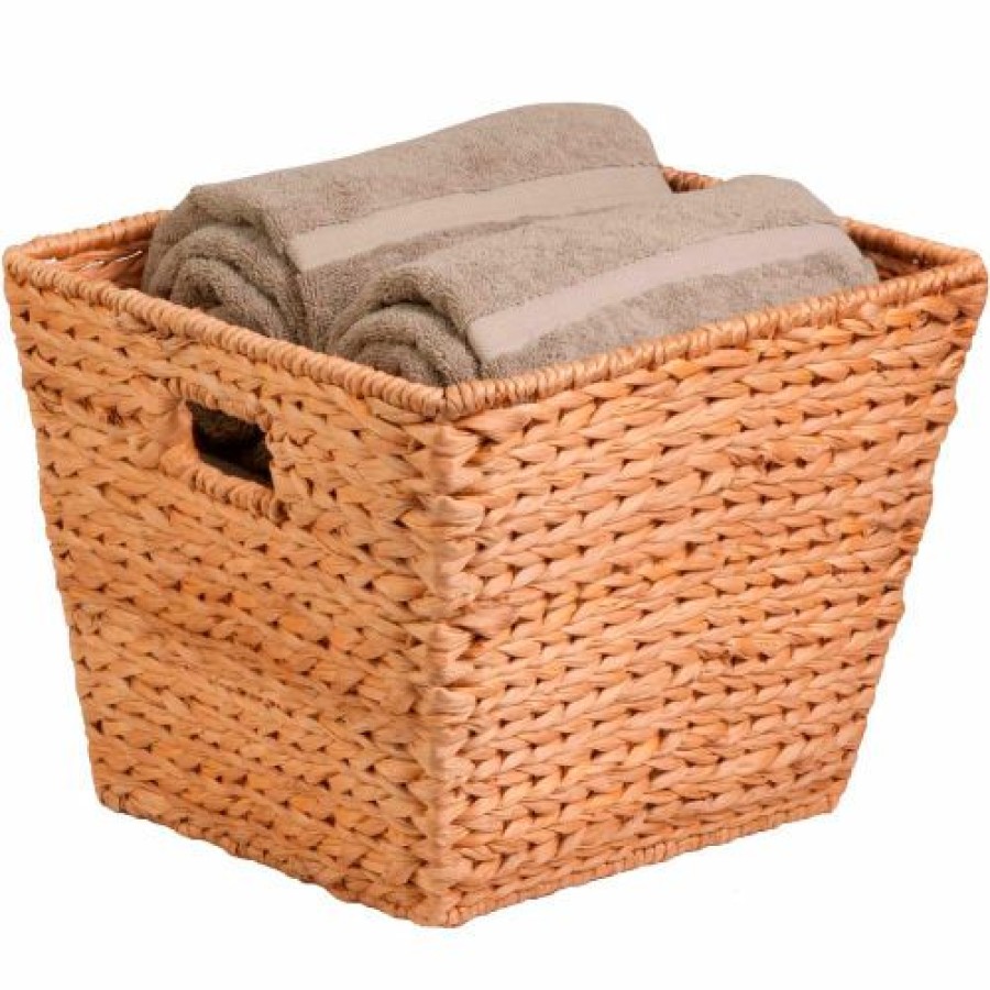 Containers & Organizers * | Honey-Can-Do Large Tall Square Banana Leaf Tote Basket Pkg Qty 2