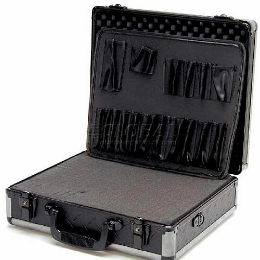 Containers & Organizers * | Tz Case, Pistol Case, 16"L X 13"W X 5"H, Black Diamond Plate