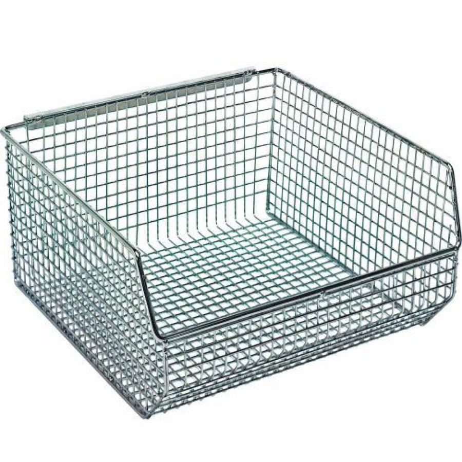 Containers & Organizers * | Quantum Storage Systems Quantum Chrome Wire Mesh Bin Qmb535C 11"W X 10-3/4"D X 5"H Pkg Qty 10