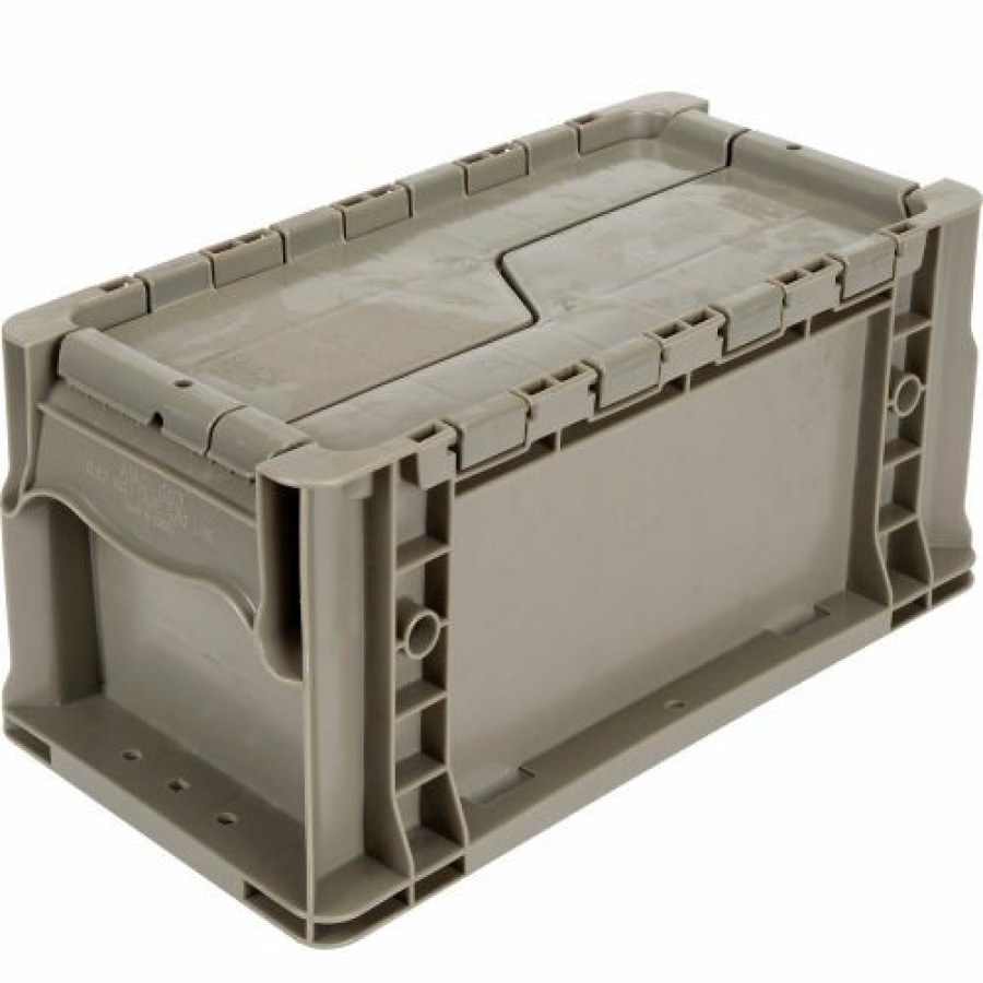 Containers & Organizers * | Global Industrial Stackable Straight Wall Container, Solid, 13-1/2"Lx7-3/8"Wx6-3/4"H, Gray