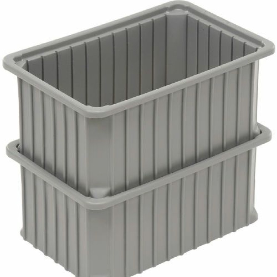 Containers & Organizers * | Dandux Dividable Stackable Plastic Box 50P0112070 16"L X 11"W X 7"H, Gray