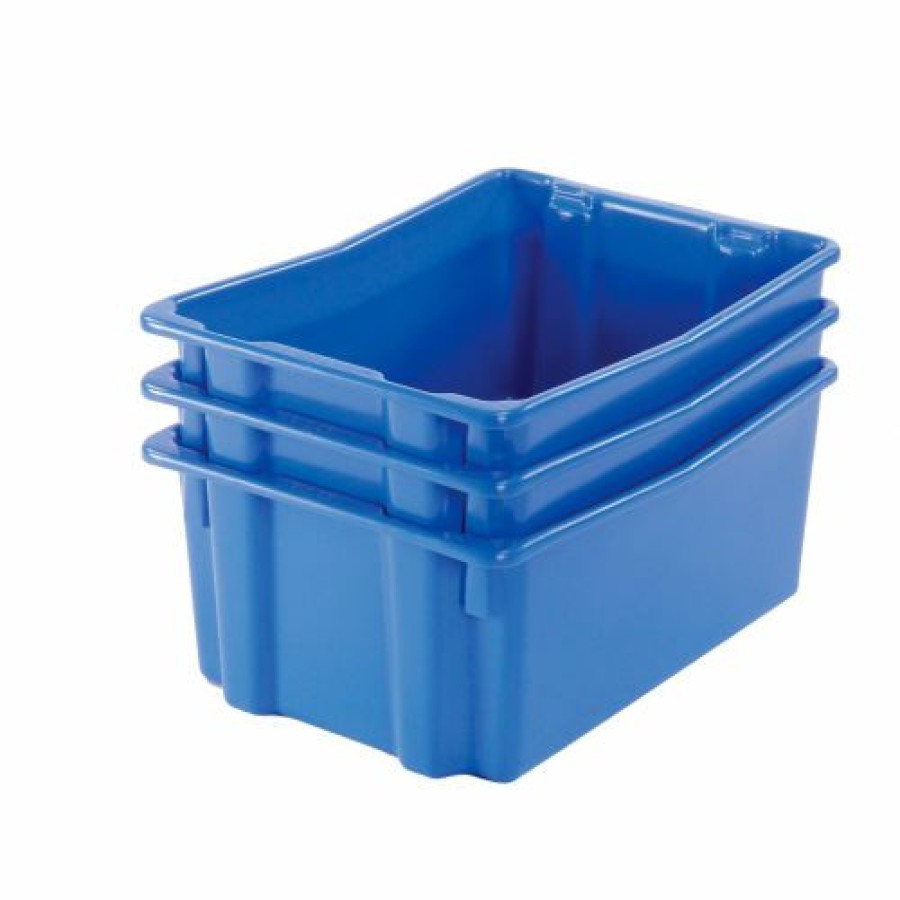 Containers & Organizers * | Lewisbins Sn2618-10 Polyethylene Container 26"L X 18-3/4"W X 10"H, Blue Pkg Qty 5