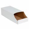 Containers & Organizers * | Single Wall Stackable Corrugated Bin Box, 8"W X 18"D X 4-1/2"H, Oyster White Pkg Qty 50