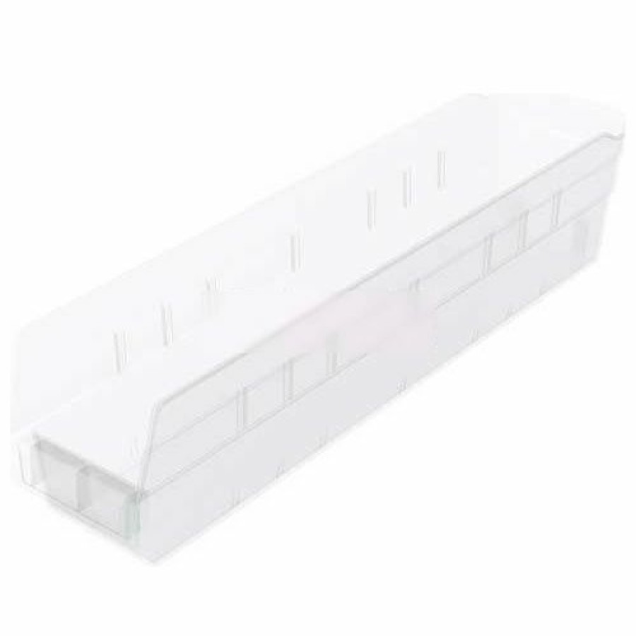 Containers & Organizers * | Akro-Mils Plastic Nesting Storage Shelf Bin 30128 4-1/8"W X 17-7/8"D X 4"H Clear Pkg Qty 12