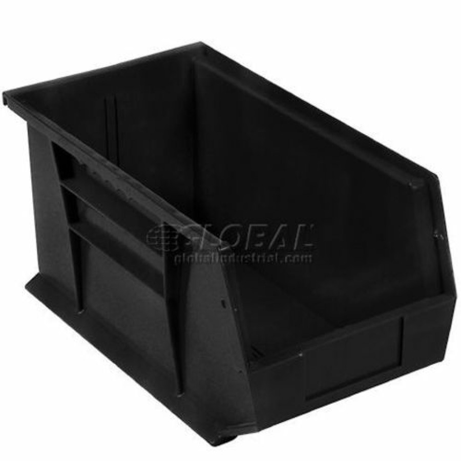 Containers & Organizers * | Plastic Stack & Hang Bin, 8-1/4"W X 18"D X 9"H, Black Pkg Qty 6