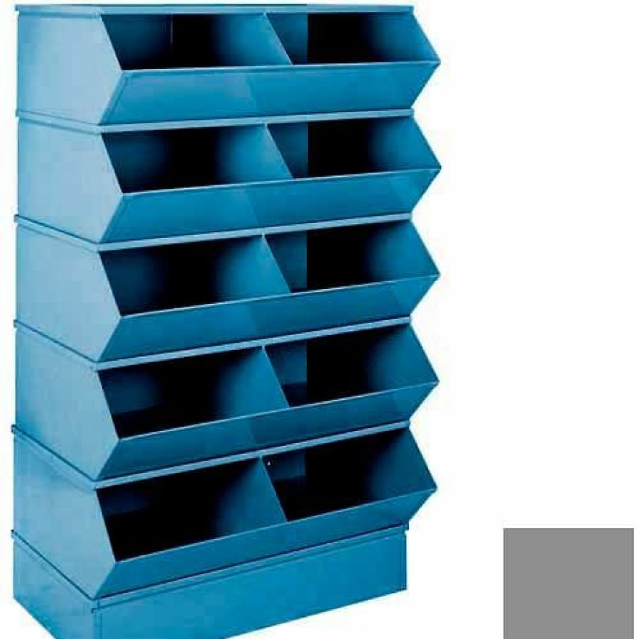 Containers & Organizers * | Stackbin 3-5Sbgy 6" High Section Bases For 37"W X 24"D Bins, Gray