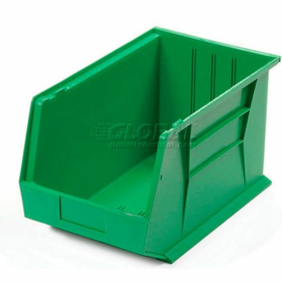 Containers & Organizers * | Plastic Stack & Hang Bin, 11"W X 16"D X 8"H, Green Pkg Qty 4