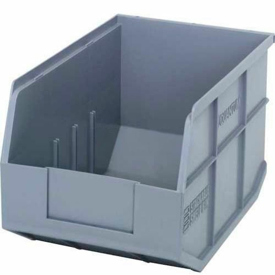 Containers & Organizers * | Quantum Storage Systems Quantum Plastic Stacking And Hanging Shelf Bin Ssb423 11"W X 12"D X 7"H, Black Pkg Qty 6