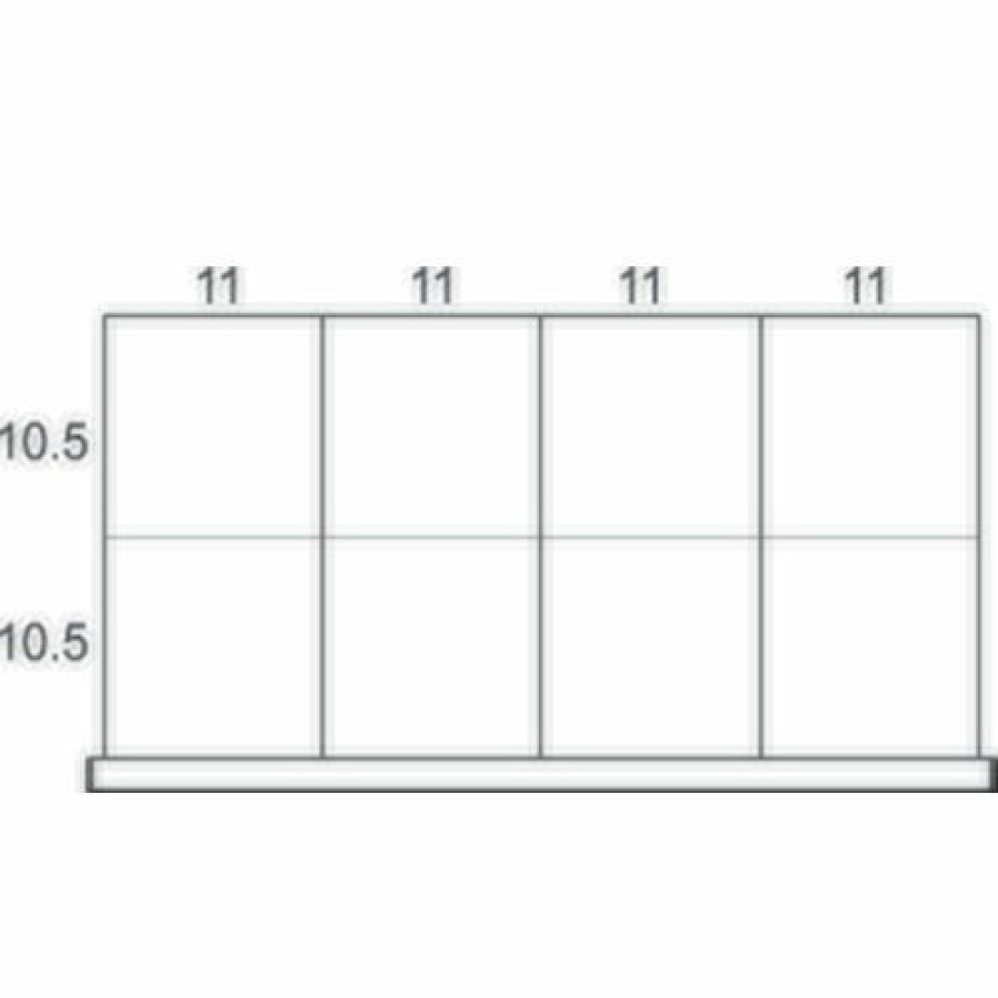 Containers & Organizers * | Rousseau Metal Drawer Divider Kit For 48"W Modular Drawer Cabinet, 10" Drawer Height, 8 Compartments