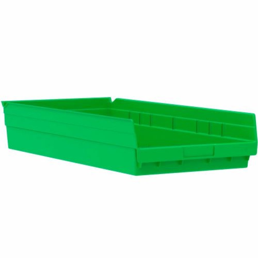 Containers & Organizers * | Akro-Mils Plastic Nesting Storage Shelf Bin 30174 11-1/8"W X 23-5/8"D X 4"H Green Pkg Qty 6