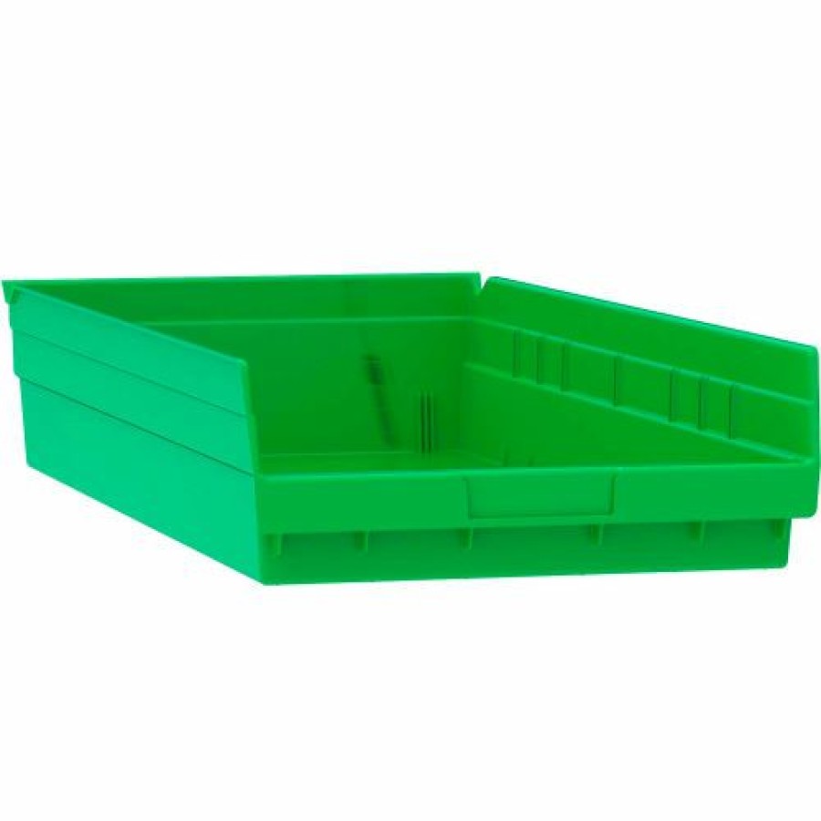 Containers & Organizers * | Akro-Mils Plastic Nesting Storage Shelf Bin 30174 11-1/8"W X 23-5/8"D X 4"H Green Pkg Qty 6