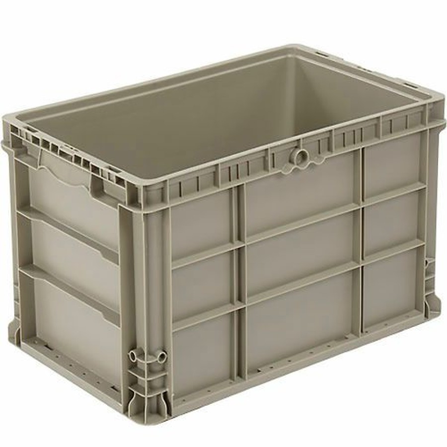 Containers & Organizers * | Global Industrial Stackable Straight Wall Container, Solid, 24"Lx15"Wx14"H, Gray