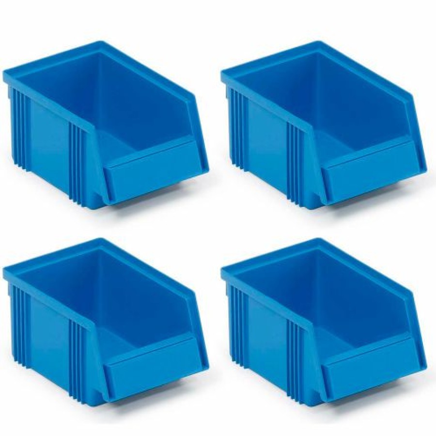 Containers & Organizers * | Hang And Stack Bins For Treston Mobile Panel Carts 4-18"W X 6-1/2"D X 2-5/16"H Blue