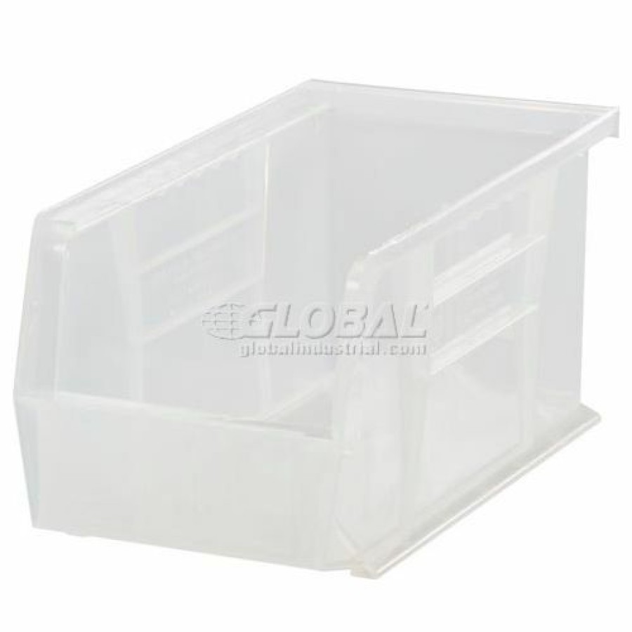 Containers & Organizers * | Global Industrial Plastic Stack & Hang Bin, 4-1/8"W X 10-7/8"D X 4"H, Clear Pkg Qty 12