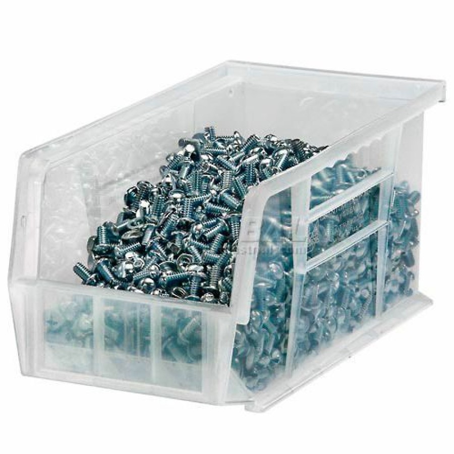 Containers & Organizers * | Global Industrial Plastic Stack & Hang Bin, 4-1/8"W X 10-7/8"D X 4"H, Clear Pkg Qty 12