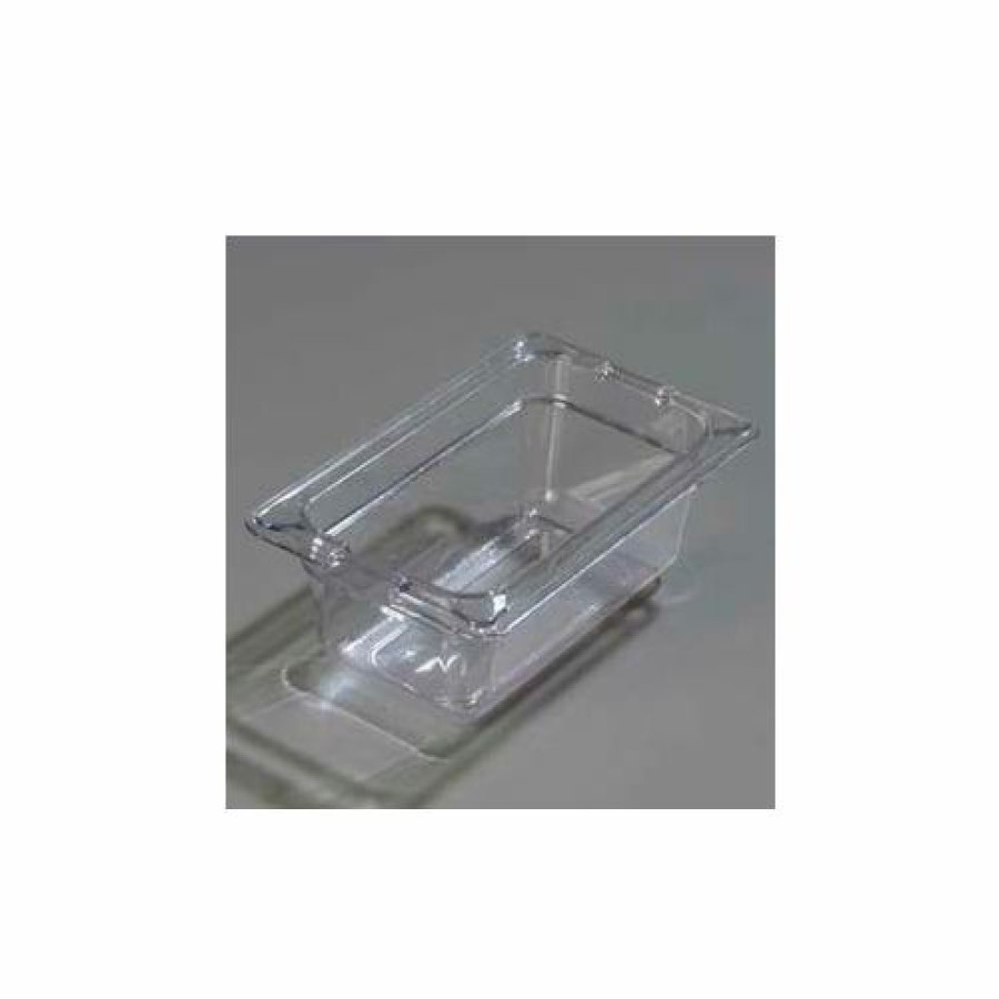 Containers & Organizers * | Carlisle 1032007 Topnotch One-Ninth Size Pan 6-3/4" X 4-1/4", Clear, 2.5" Deep Pkg Qty 6