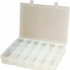 Containers & Organizers * | Durham Mfg. Durham Small Plastic Compartment Box Sp18-Clear 18 Compartments 10-13/16"L X 6-3/4"W X 1-3/4"H Pkg Qty 10