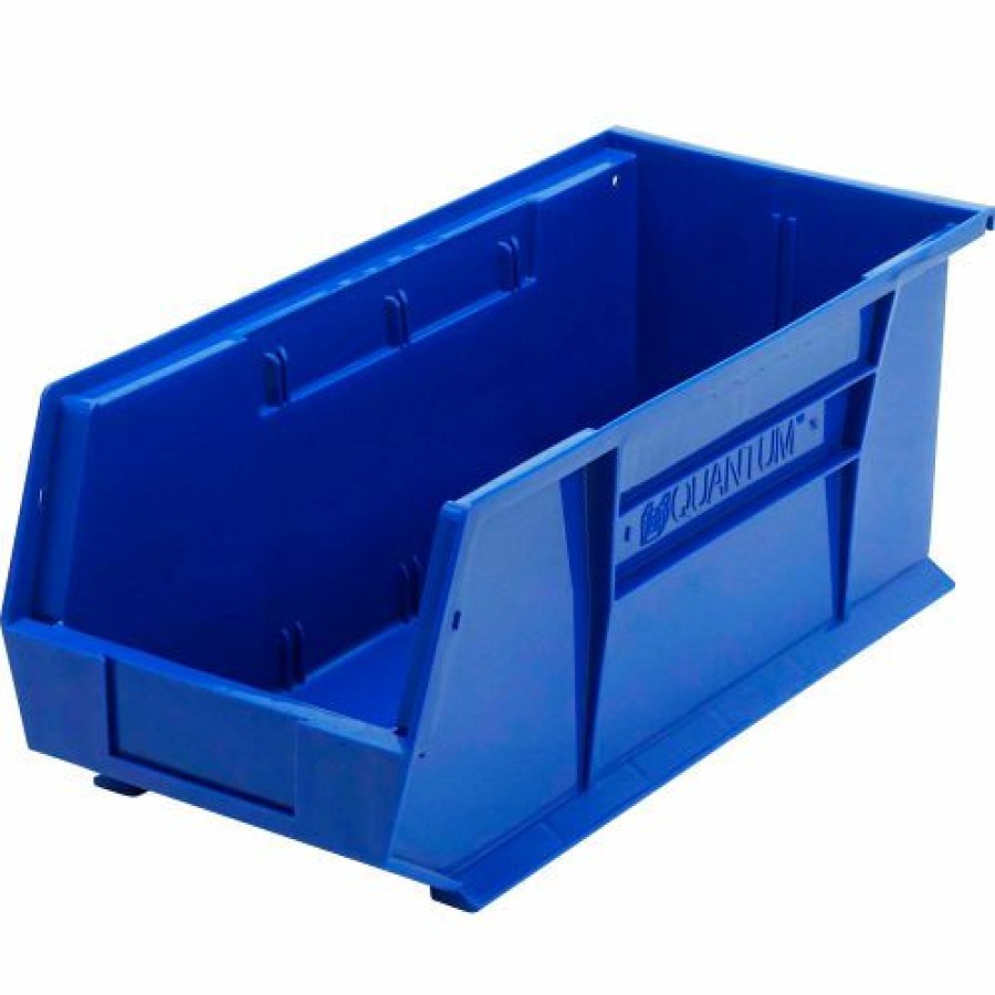 Containers & Organizers * | Quantam Storage 8-1/4"W X 18"D X 7"H Ultra Series Stack And Hang Bin, Blue, Polypropylene, 4 Slots Pkg Qty 6