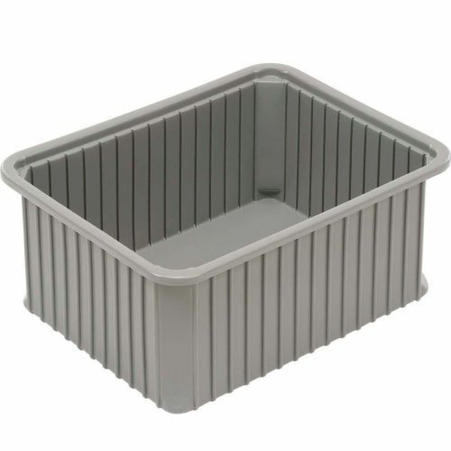 Containers & Organizers * | Dandux Dividable Stackable Plastic Box 50P0114090 22-1/2"L X 17-1/2"W X 9"H, Gray