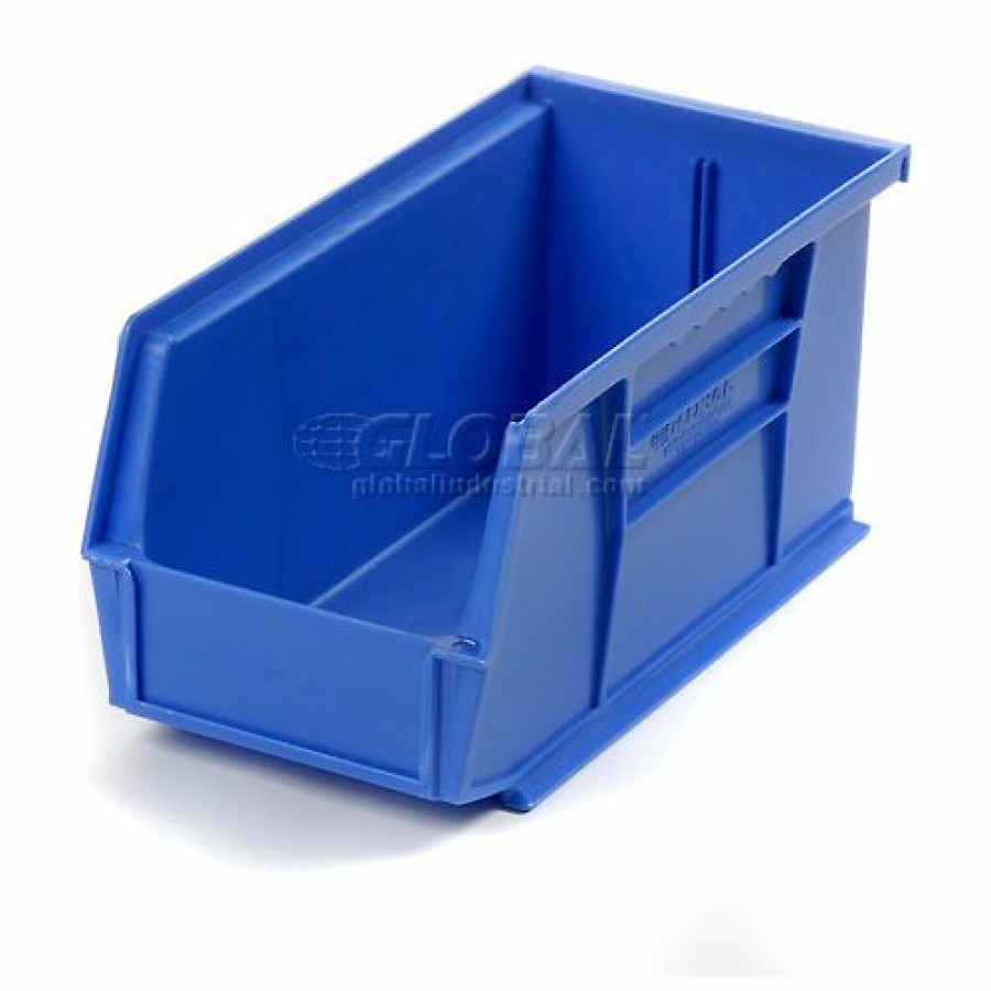 Containers & Organizers * | Global Industrial Plastic Stack & Hang Bin (24) 5-1/2"X10-7/8 5" & (24) 4-1/8"X5-3/8"X3", Blue